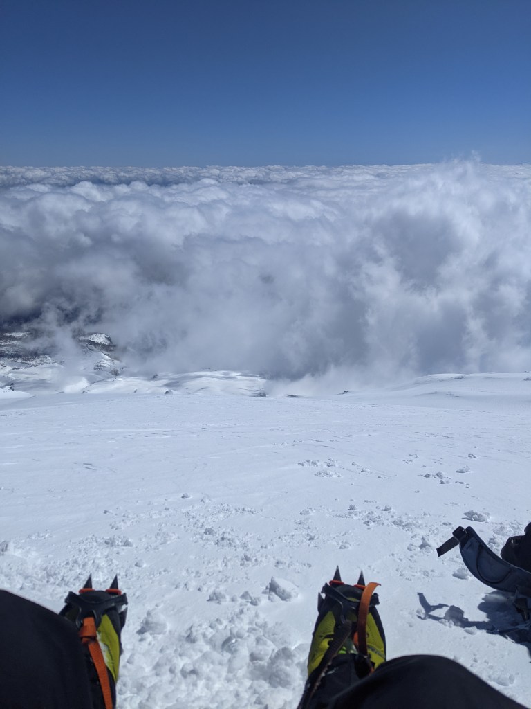 Rest stop above the cloud line